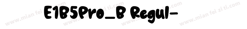 文鼎黑體 E1B5Pro_B Regul字体转换